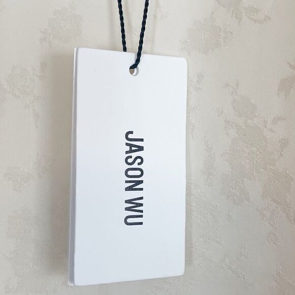 JASON WU IVORY LACE TRIMMED JACQUARD SKIRT. 6. NWT - Picture 5 of 11